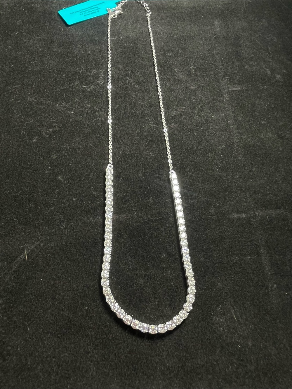 Silver Crystal Tennis Necklace - Women Jewelry